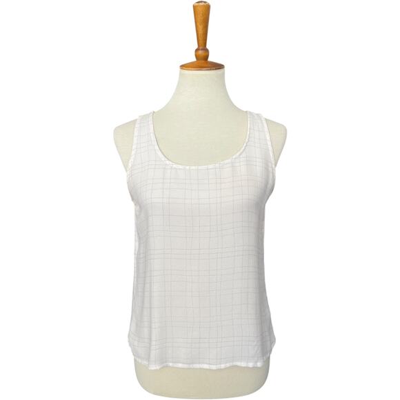 Vintage 90s Y2K 100% Silk Jones New York Sleeveless Tank Workwear Size Small - Picture 1 of 6